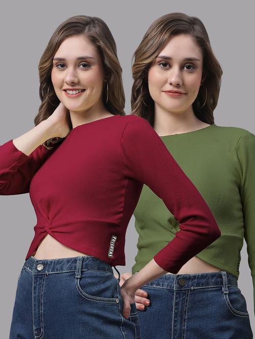 women's tops combo - 20273019 - Very Small Image - 1