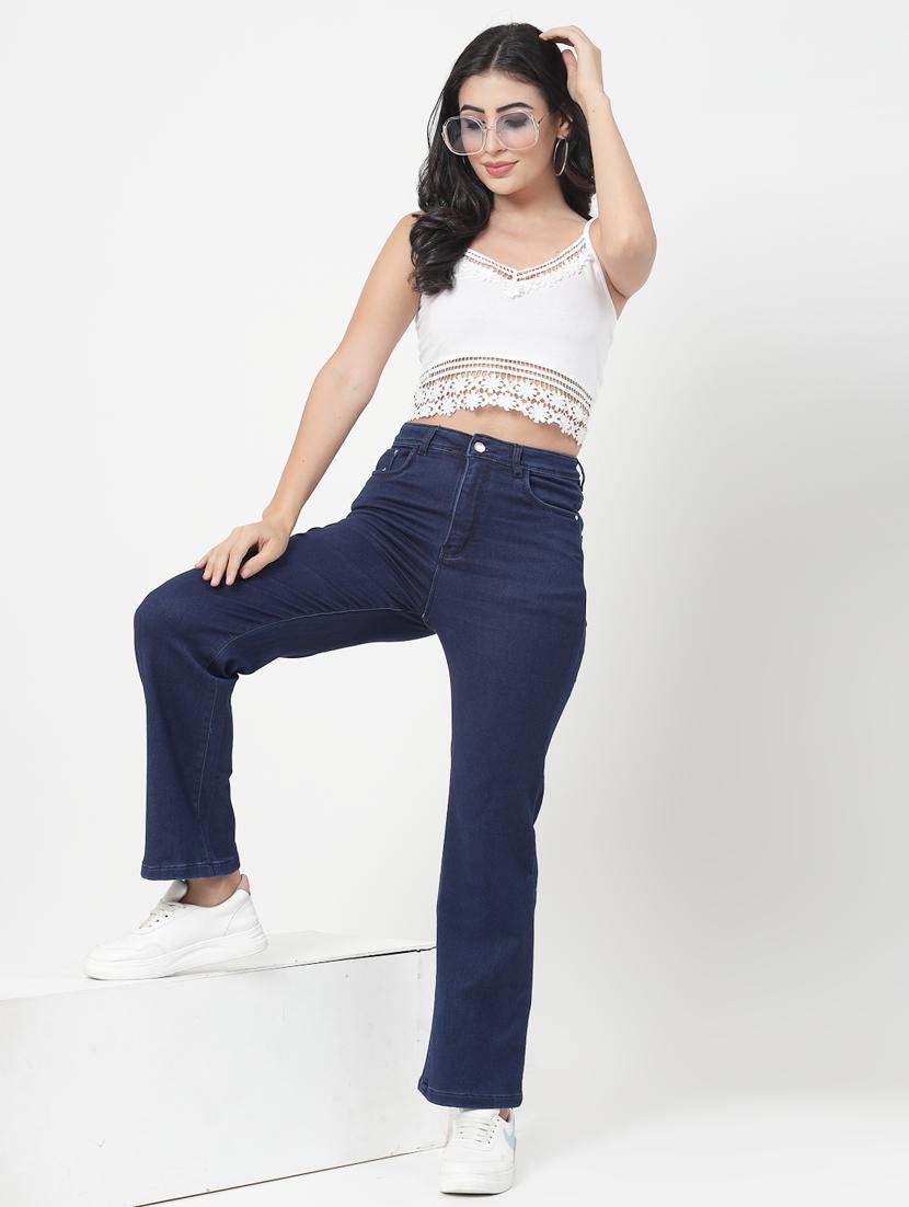 women's plain bootcut jeans - 20273287 - Standard Image - 4