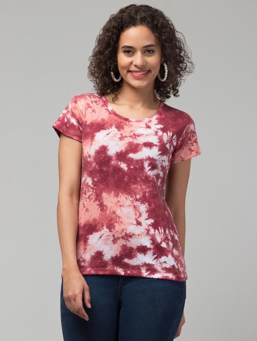 women's all over print round neck t-shirt - 20273292 - Very Small Image - 1