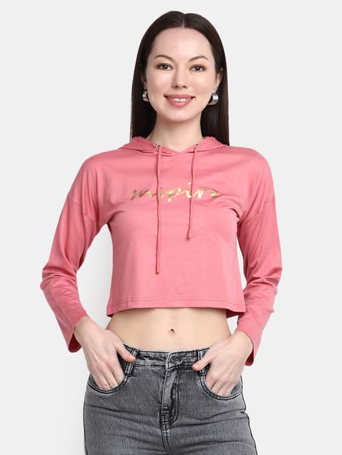 coral typography crop top - 20277762 - Very Small Image - 1