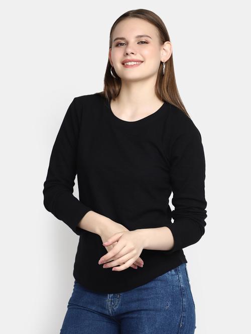 black solid regular top - 20277767 - Very Small Image - 1