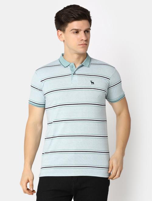 light blue striped polo neck t-shirt - 20277995 - Very Small Image - 1