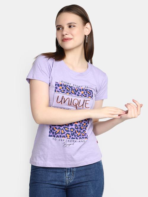 women's front print round neck t-shirt - 20278185 - Very Small Image - 1
