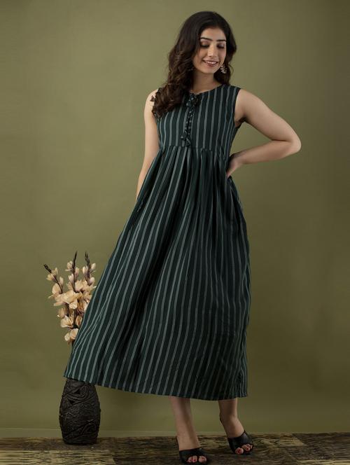 green colored flared kurta - 20280820 - Very Small Image - 1