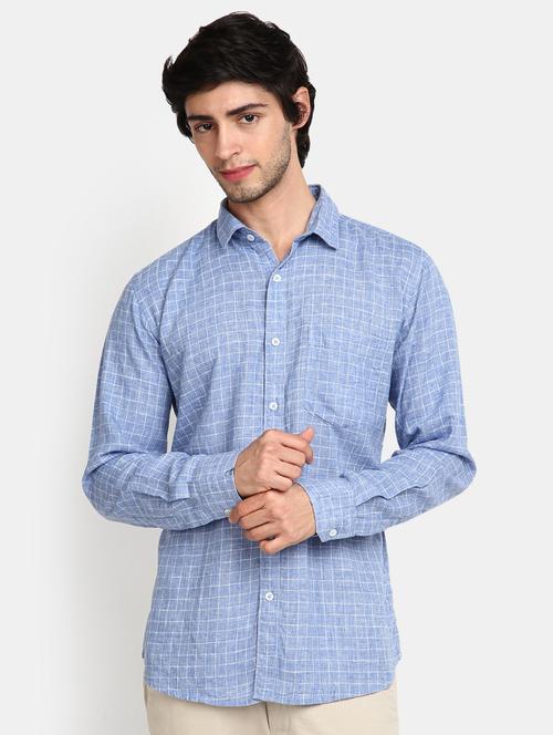 mens checks casual shirt - 20281566 - Very Small Image - 1