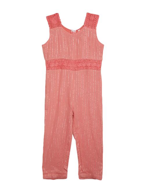 girls pink round neck sleeveless jumpsuit - 20282293 - Very Small Image - 1