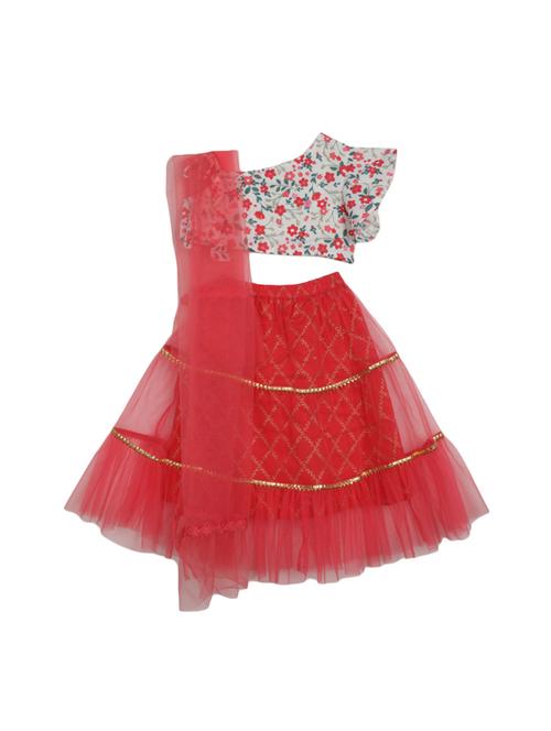 white polyester lehenga choli - 20282313 - Very Small Image - 1