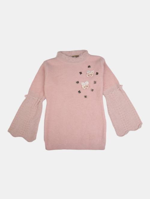 pink wool blend regular sweater - 20282414 - Very Small Image - 1