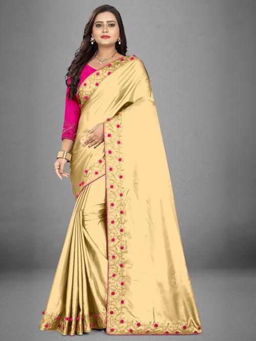 coffee brown colored embellished  saree with blouse - 20286919 - Very Small Image - 1
