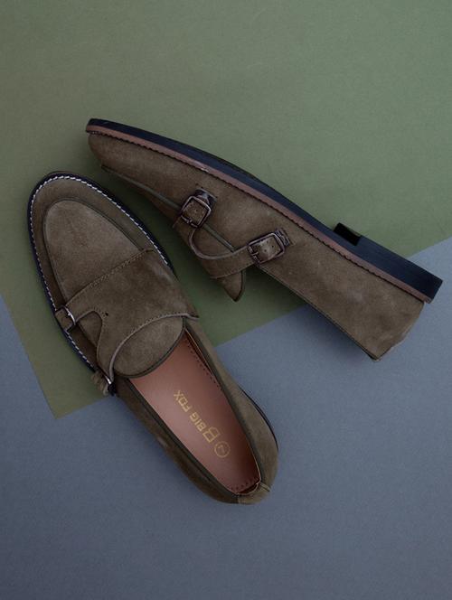 Green Suede Slip On Loafers - 20287797 - Very Small Image - 1