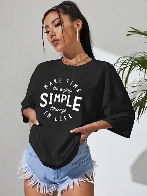 women's front print round neck t-shirt - 20289152 - Very Small Image - 1