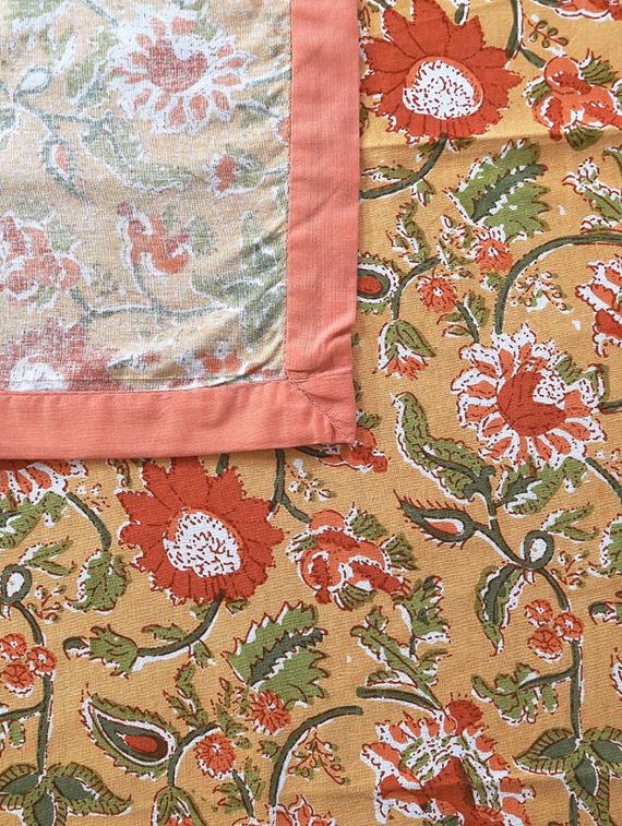indhome life cotton square pack of 1 dining table cloth cover 4 seater, 60 x 60 inches - 20290169 - Zoom Image - 3