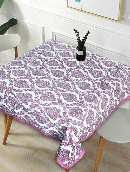 indhome life cotton square pack of 1  dining table cloth cover  4 seater, 60 x 60 inches - 20290179 - Very Small Image - 1