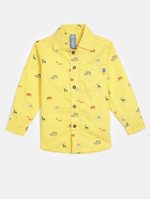 boys multi color printed cotton blend shirt - 20290553 - Very Small Image - 1