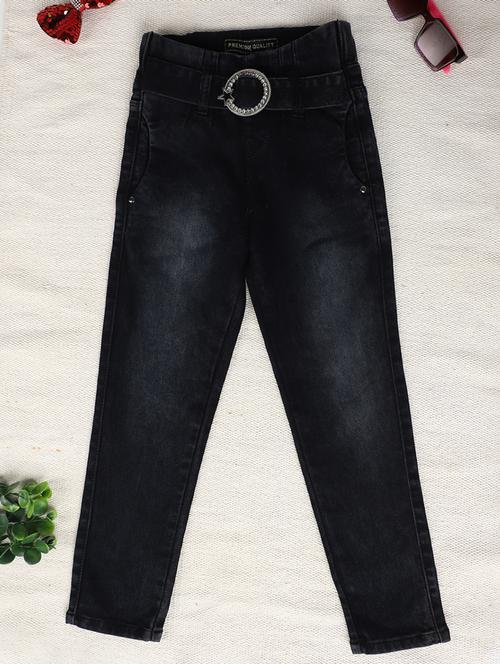 girls solid slim fit jeans - 20290566 - Very Small Image - 1