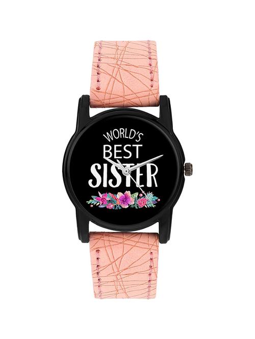 relish world's best sister analog watch for girls & women | gift for sister | diwali gift (re-l2013b) - 20292616 - Very Small Image - 1