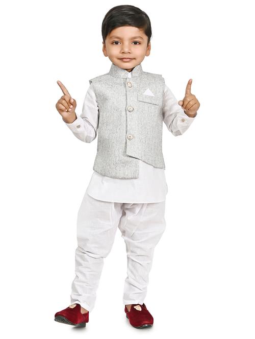boys kurta bottom with jacket - 20292747 - Very Small Image - 1