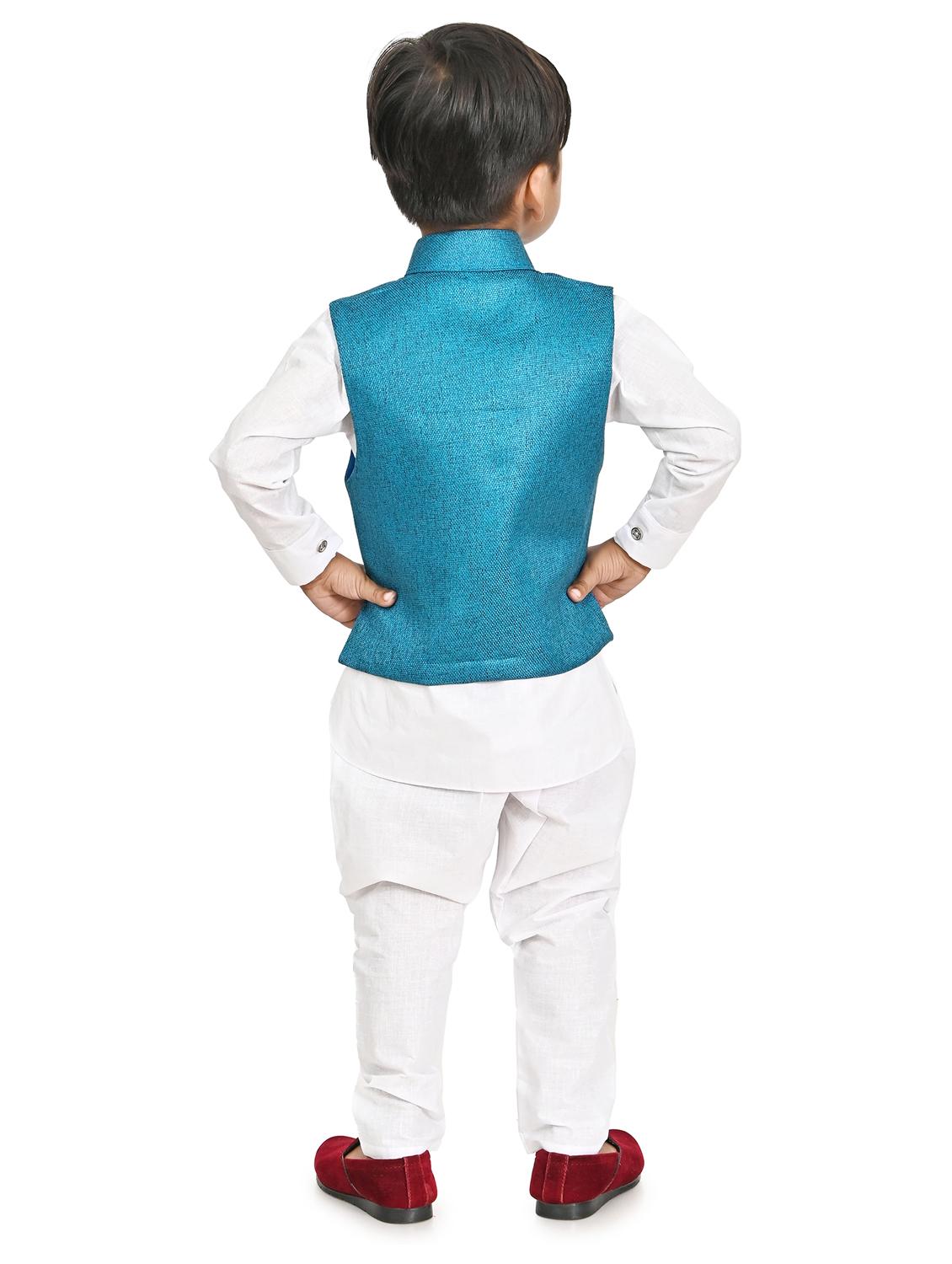 boys kurta bottom with jacket - 20292749 - Zoom Image - 3