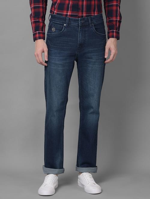 mens straight fit plain jeans - 20295423 - Very Small Image - 1