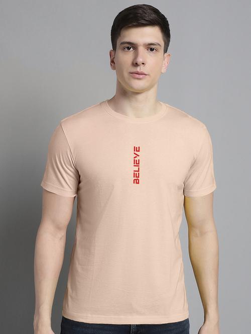 men round neck chest print t-shirt - 20295723 - Very Small Image - 1