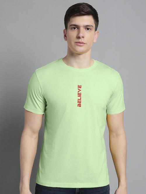 men round neck chest print t-shirt - 20295724 - Very Small Image - 1