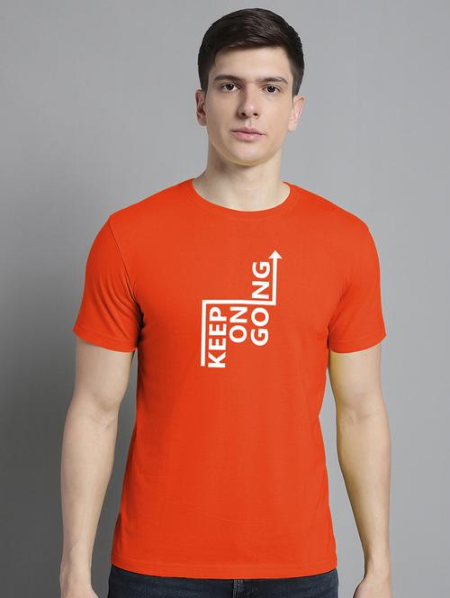 men round neck chest print t-shirt - 20295741 - Very Small Image - 1