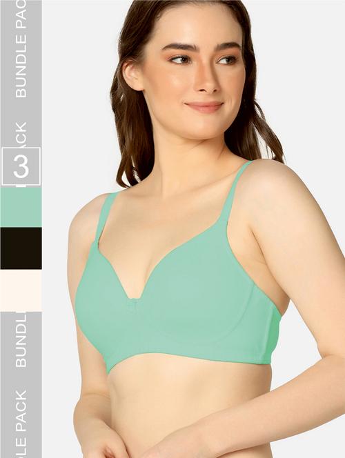 women solid bra combo - 20295840 - Very Small Image - 1