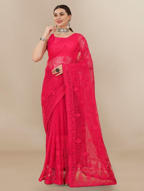 women's embroidered saree with blouse - 20299939 - Very Small Image - 1