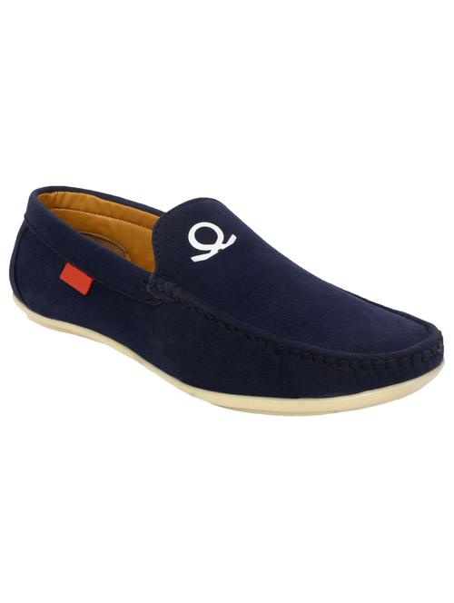 blue leather slip on loafers - 20302106 - Very Small Image - 1