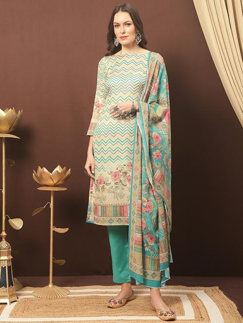 women mulri color unstitched straight pant suits - 20303039 - Very Small Image - 1