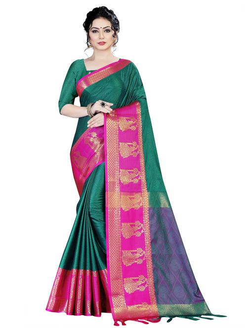 women self design bordered saree - 20304104 - Very Small Image - 1