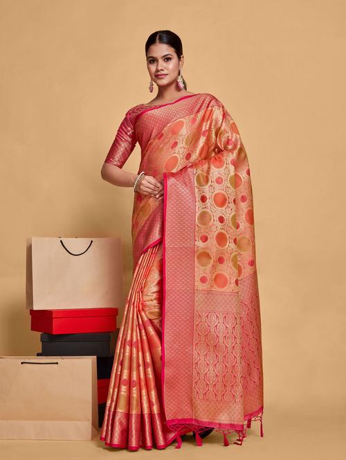 women's banarasi saree with blouse - 20304953 - Very Small Image - 1