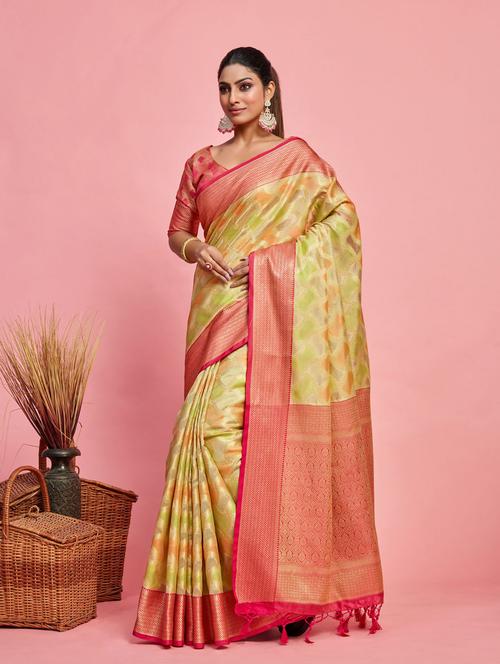 women's banarasi saree with blouse - 20304961 - Very Small Image - 1