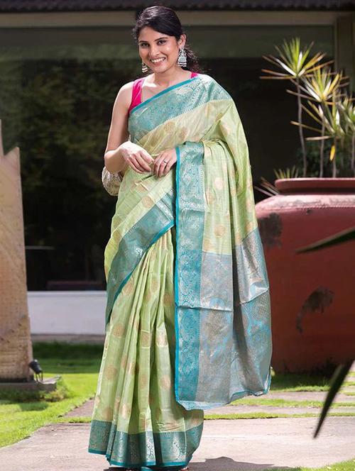 women's self design multi colored saree with blouse - 20305972 - Very Small Image - 1