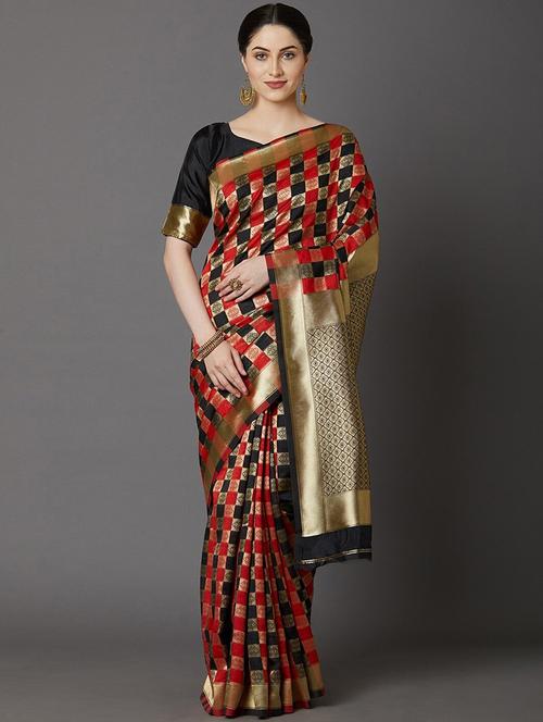 women's banarasi saree with blouse - 20306590 - Very Small Image - 1