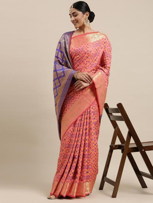 women's banarasi saree with blouse - 20307084 - Very Small Image - 1