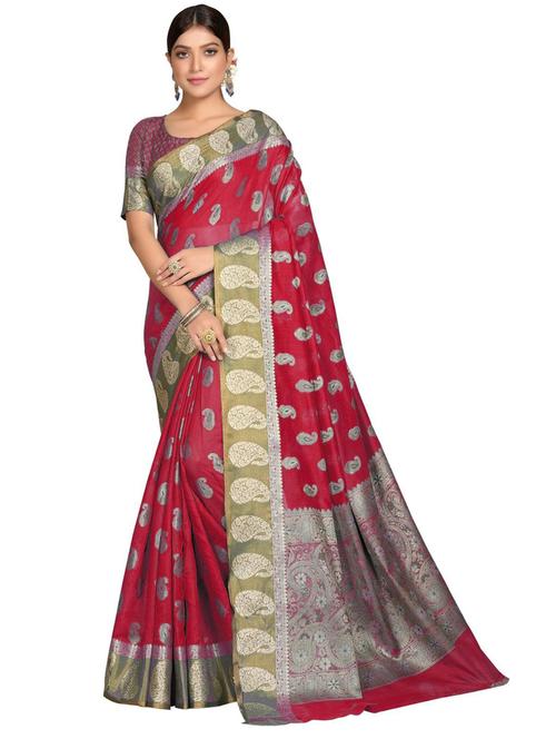 women's banarasi saree with blouse - 20307149 - Very Small Image - 1