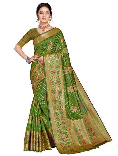 women's banarasi saree - 20307268 - Very Small Image - 1