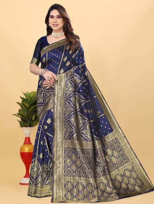 women's banarasi saree - 20308389 - Very Small Image - 1
