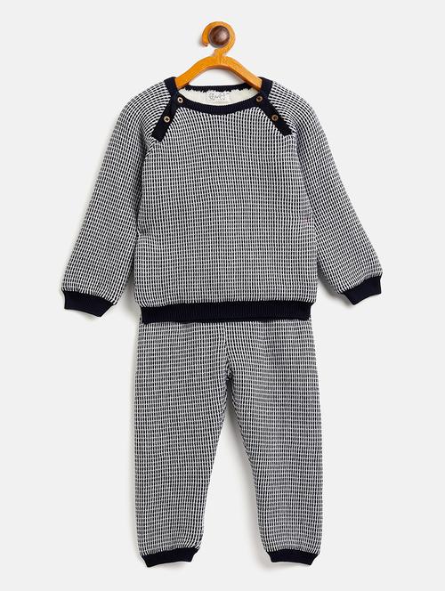 boys self designed sweater and jogger set - 20309231 - Very Small Image - 1