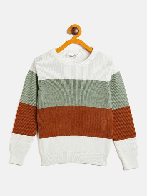 unisex multi colored round neck sweater - 20309302 - Very Small Image - 1