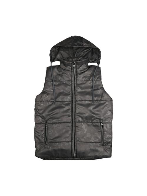 boys grey cotton quilted jacket - 20310309 - Very Small Image - 1