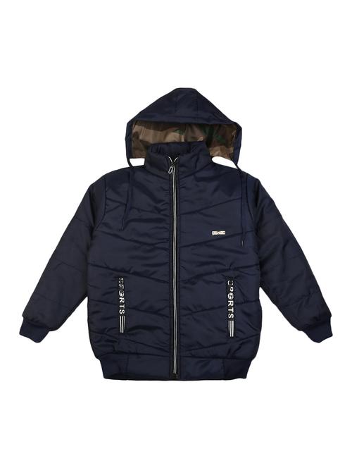 navy blue cotton quilted jacket - 20310326 - Very Small Image - 1