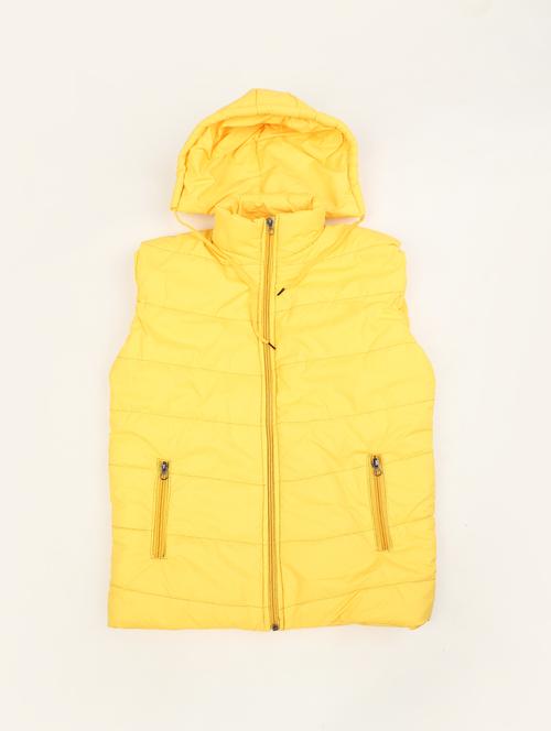 yellow cotton quilted jacket - 20310339 - Very Small Image - 1