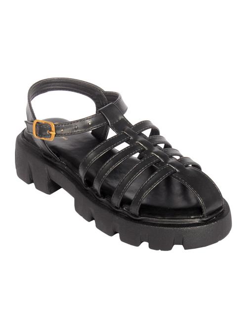 black solid gladiators sandal - 20315206 - Very Small Image - 1