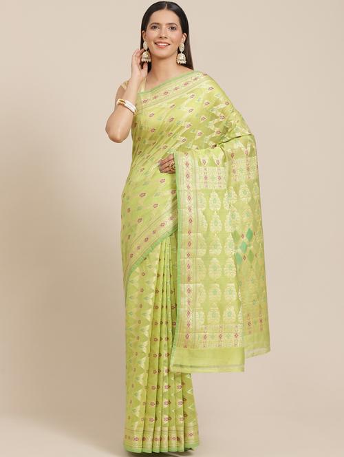 women's banarasi saree with blouse - 20315691 - Very Small Image - 1