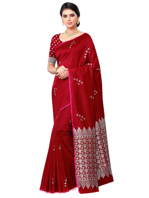 women zari work kanjivaram saree with blouse - 20317495 - Very Small Image - 1