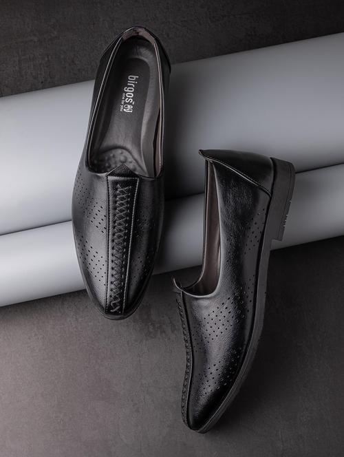 birgos black nagra slip-on formal shoes - 20318181 - Very Small Image - 1