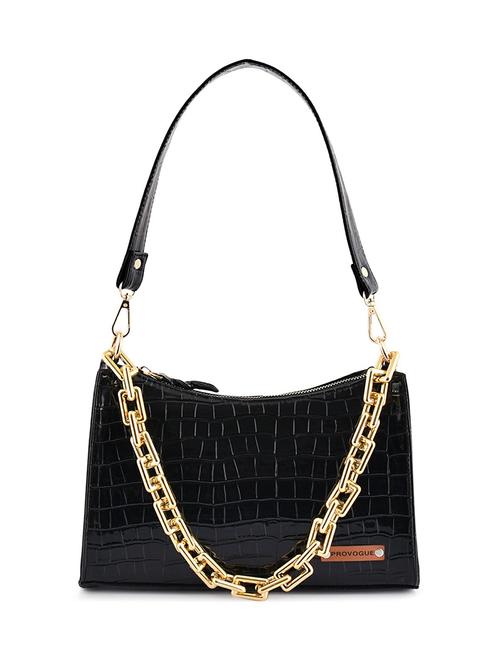 Black Leatherette (pu) Hobo Handbag - 20322578 - Very Small Image - 1