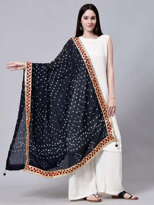 black chiffon dupatta - 20322775 - Very Small Image - 1